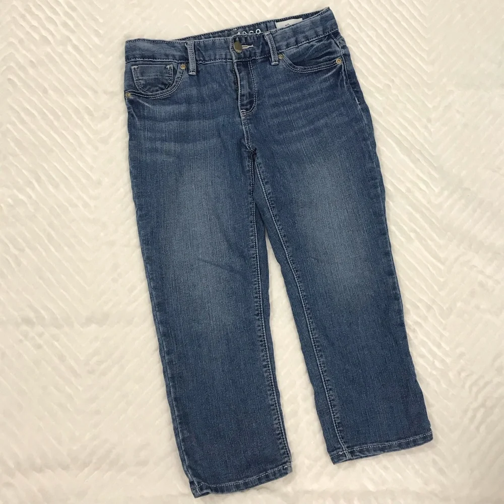 GAP Kids Denim‎ Cropped Jeans Classic Blue size 10 adjustable waist